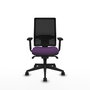 PIQUERAS Y CRESPO Silla de oficina Horna con mecanismo Sincro, Morado y Negro