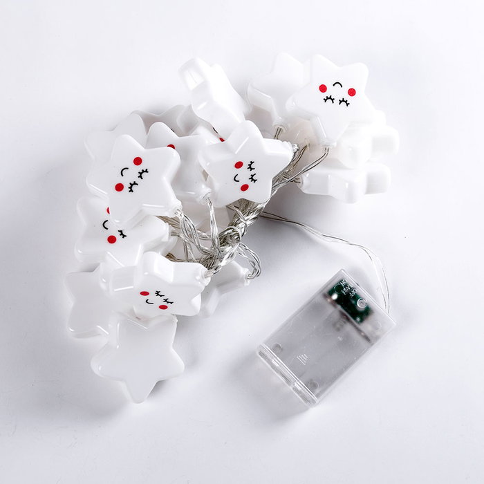 Guirnalda LED Interior 1,5M - [HO-XMAS-044-IP20-1,5M-WW] Decoración Navideña con Pilas
