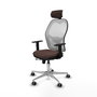 PIQUERAS Y CRESPO Silla de oficina Jorquera Sincro/Traslack Marrón y Blanco