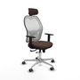PIQUERAS Y CRESPO Silla de oficina Jorquera Sincro/Traslack Marrón y Blanco
