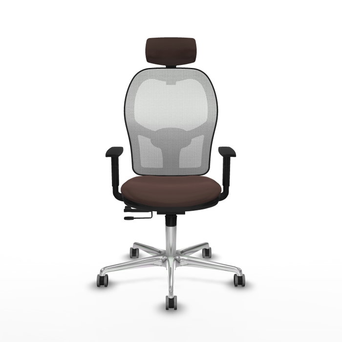 PIQUERAS Y CRESPO Silla de oficina Jorquera Sincro/Traslack Marrón y Blanco