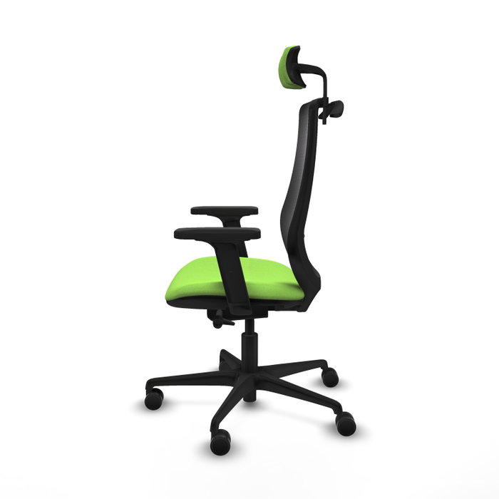 Silla de oficina Mardos con mecanismo Sincro/Traslack tapizada con Tela color Pistacho y malla color Negro. Equipada con lumbar 1D, Brazos 2D, Cabecero 2D y Ruedas 65mm nailon Silla de oficina Mardos con mecanismo Sincro/Traslack tapizada con Tela color Pistacho y malla color Negro. Equipada con lumbar 1D, Brazos 2D, Cabecero 2D y Ruedas 65mm nailon