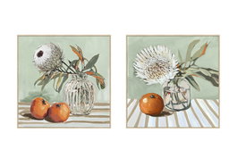 DKD Home Decor Cuadro Lienzo Fruta Mesa (Pack de 2)