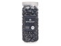 GIFTDECOR Bote de Piedras Decorativas Metalizadas 10-20 mm Negro 700g