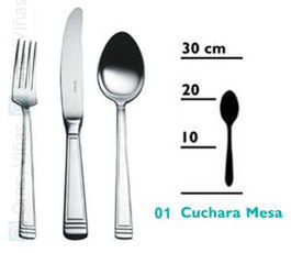 Sevilla Cuchara de Mesa de Acero Inoxidable para Cubierto - Colección Sevilla (Set de 12)