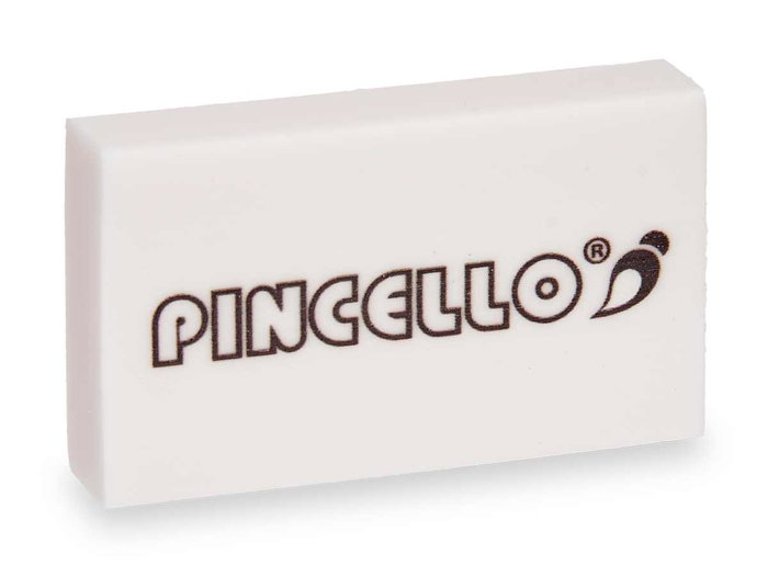 Pincello Goma Borrar Gigante Blanca 9 cm x 16 cm x 1.5 cm con Goma Adicional 6.5 x 4 cm (Set de 36)