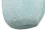 DKD Home Decor Jarrón de Cristal y Aluminio Concha Azul 9x17x43 cm