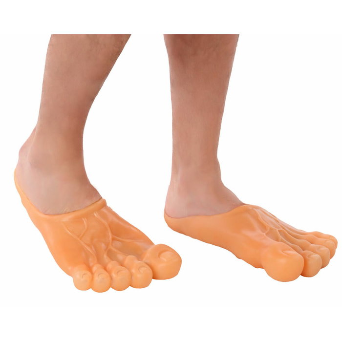 Pies Gigantes de Goma Color Carne para Disfraz de Troll, Ogro, Cavernícola o Gigante - 28 cm Pies Gigantes de Goma Color Carne para Disfraz de Troll, Ogro, Cavernícola o Gigante - 28 cm