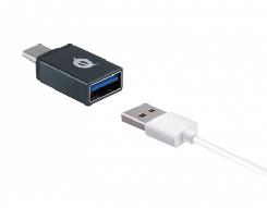 Conceptronic Kit Adaptadores USB-C OTG, 2 en 1: USB-A 3.0 (5 Gbps) y Micro USB, para Carga y Sincronización de Datos, Compatible con Teléfonos, MacBook, Chromebook y Discos Duros