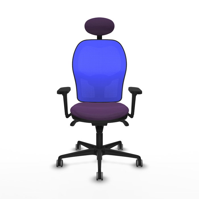 PIQUERAS Y CRESPO Silla de oficina Jorquera con mecanismo Sincro, morado y azul PIQUERAS Y CRESPO Silla de oficina Jorquera con mecanismo Sincro, morado y azul