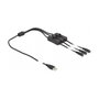 DeLOCK Cable USB Tipo-A a 3 x DC 5,5 x 2,1 mm hembra con interruptor 1 m 86798