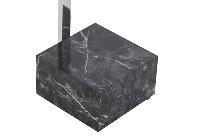 DKD Home Decor Toallero Acero MDF Símil Mármol Plateado y Negro