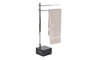 DKD Home Decor Toallero Acero MDF Símil Mármol Plateado y Negro