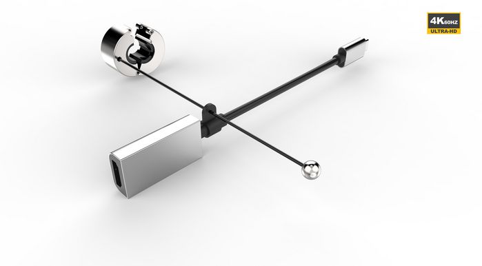 Vivolink Anillo Pro Adaptador USB-C a HDMI 4K 60Hz, Herramienta Incluida, Compatible con Apple y PC