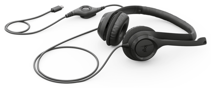 Logitech H390 Auriculares USB-C con Micrófono con Cancelación de Ruido, Negro