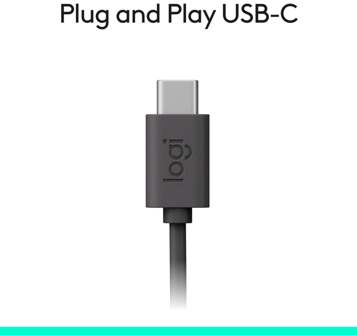 Logitech H390 Auriculares USB-C con Micrófono con Cancelación de Ruido, Negro