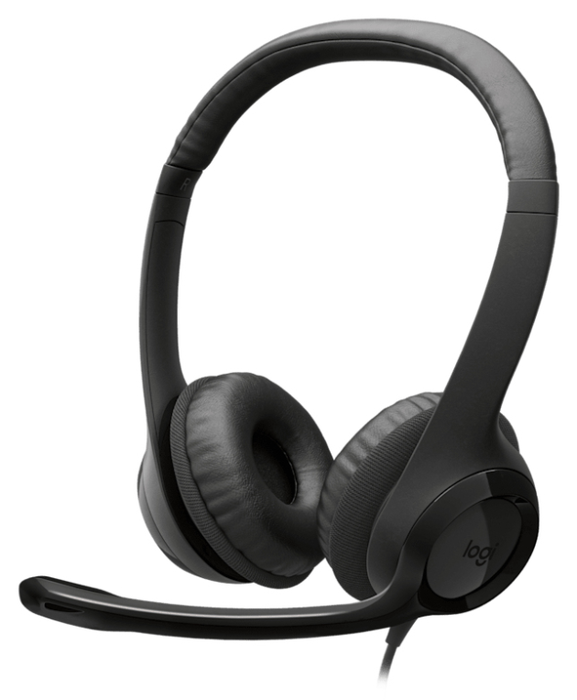 Logitech H390 Auriculares USB-C con Micrófono con Cancelación de Ruido, Negro