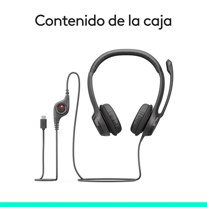 Logitech H390 Auriculares Diadema USB-C con Micrófono Cancelación de Ruido para Llamadas y Música - Negro