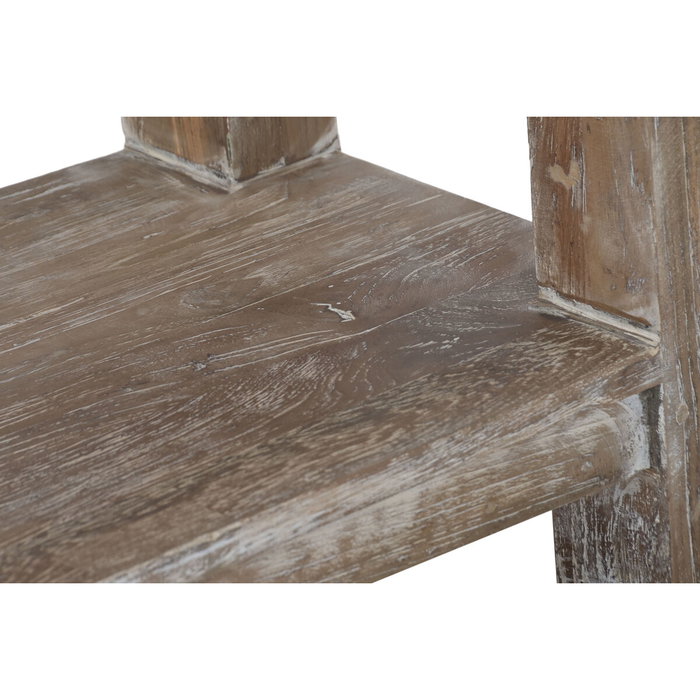 DKD Home Decor Consola de Teca Reciclada Decapé Blanco 240x46x90