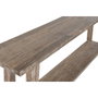 DKD Home Decor Consola de Teca Reciclada Decapé Blanco 240x46x90
