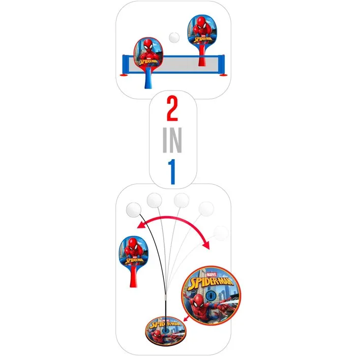 MARVEL Set de Aprendizaje Ping-Pong 2 en 1 Spider-Man MAR3496272504112
