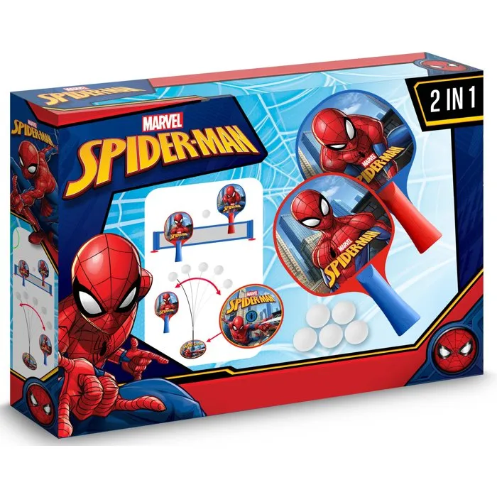 MARVEL Set de Aprendizaje Ping-Pong 2 en 1 Spider-Man MAR3496272504112