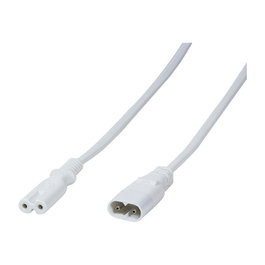 LogiLink Cable de extensión de alimentación, 2m, blanco