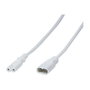 LogiLink Cable de extensión de alimentación, 2m, blanco