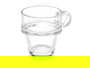 Vivalto Taza de Café Apilable 90 ml Transparente Vidrio 8 x 6.5 x 6 cm Apta para Lavavajillas (Set de 72)