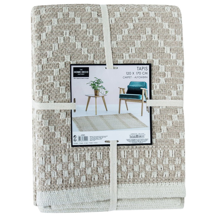 Home Deco Factory Alfombra Beige 120x170 cm Home Deco Factory Alfombra Beige 120x170 cm