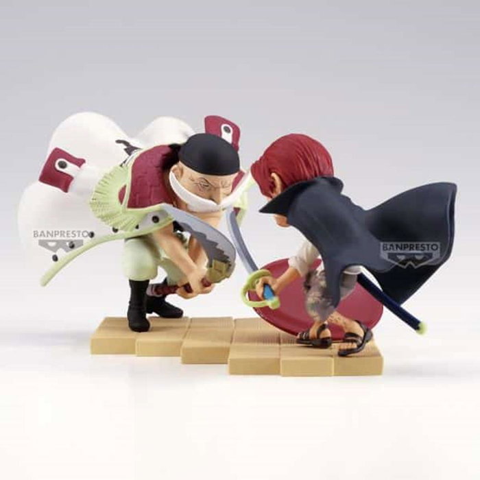 Banpresto Figura Edward Newgate Vs Shanks World Collectable Log Stories BP29081P, Figura Coleccionista Anime One Piece, 13 cm