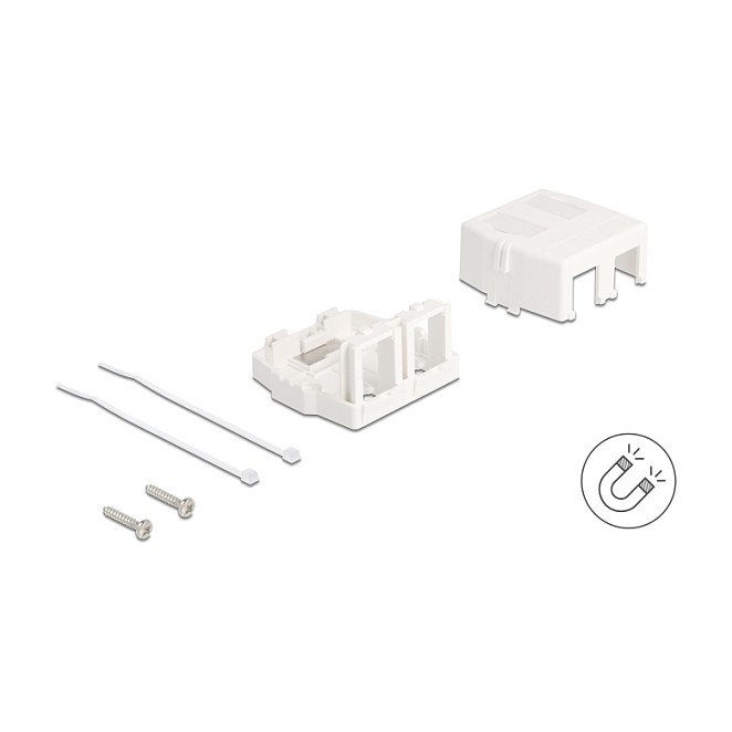 DeLOCK 85843 Soporte para instalación en carcasa, Blanco