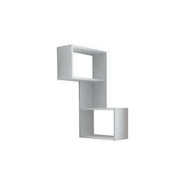 Hanah Home Estantería de Pared Escandinava Blanca 47x85.5x20 cm