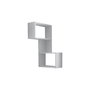 Hanah Home Estantería de Pared Escandinava Blanca 47x85.5x20 cm