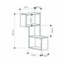 Hanah Home Estantería de Pared Escandinava Blanca 47x85.5x20 cm