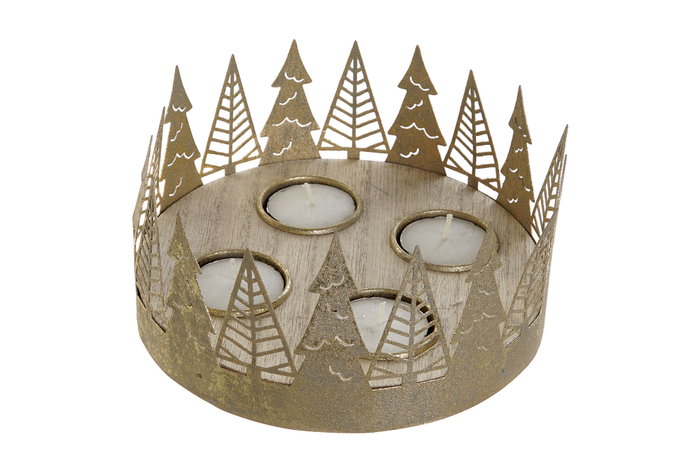 DKD Home Decor Portavelas de Metal Surtidos de 16,5x16,5x8,5 cm