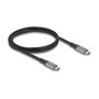 DeLOCK 81191 Cable USB4 Gen 2x2 USB-C a USB-C de 40 Gbps, 240W, 1 m, Gris
