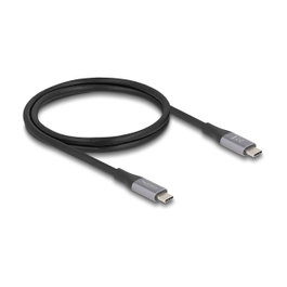 DeLOCK Cable USB Type-C a Type-C USB4 Gen 2x2 40 Gbps 240 W 1 m Gris Metal