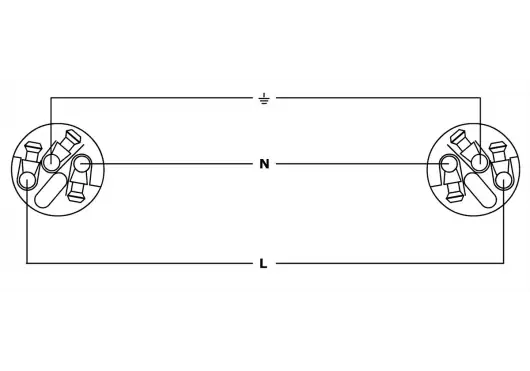 Cordial Cable Powercon/Schuko 1.5 Metros
