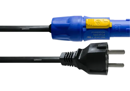 Cordial Cable Powercon/Schuko 1.5 Metros