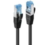 Lindy 47410 Cable de Red Patch 0.3 m Cat6a S/FTP (S-STP) Negro - RJ-45 Macho a RJ-45 Macho, Blindado
