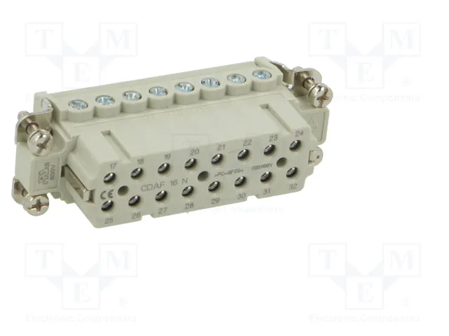 ILME CDAF16N Plantilla de Contacto HDC Hembra 16 Pines