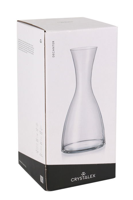 Bohemia Decantador de Cristal Kate Liso 1200 ml - 7.7 cm Ancho x 27.4 cm Alto x 13 cm Largo (6 Unidades)
