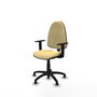 PIQUERAS Y CRESPO Silla de oficina Algarra Crema sin ruedas con brazos 1D