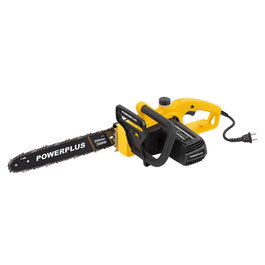 Powerplus Motosierra Eléctrica 2000W 350 mm con Lubricación y Freno Automático, Cable 25 cm