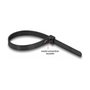 DeLOCK Bridas reutilizables resistentes al calor 150 x 7,5 mm Negro