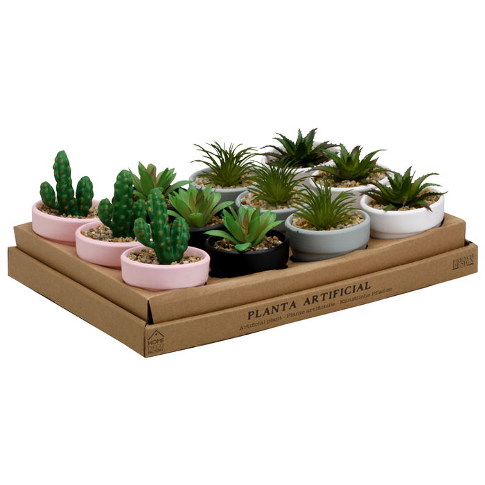 Home Deco Factory Planta Artificial con Maceta Colección Little Garden