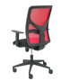 PIQUERAS Y CRESPO Silla Motilla con Mecanismo Sincro, Malla Roja y Asiento Negro