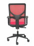 PIQUERAS Y CRESPO Silla Motilla con Mecanismo Sincro, Malla Roja y Asiento Negro