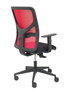PIQUERAS Y CRESPO Silla Motilla con respaldo de malla roja y asiento Bali negro